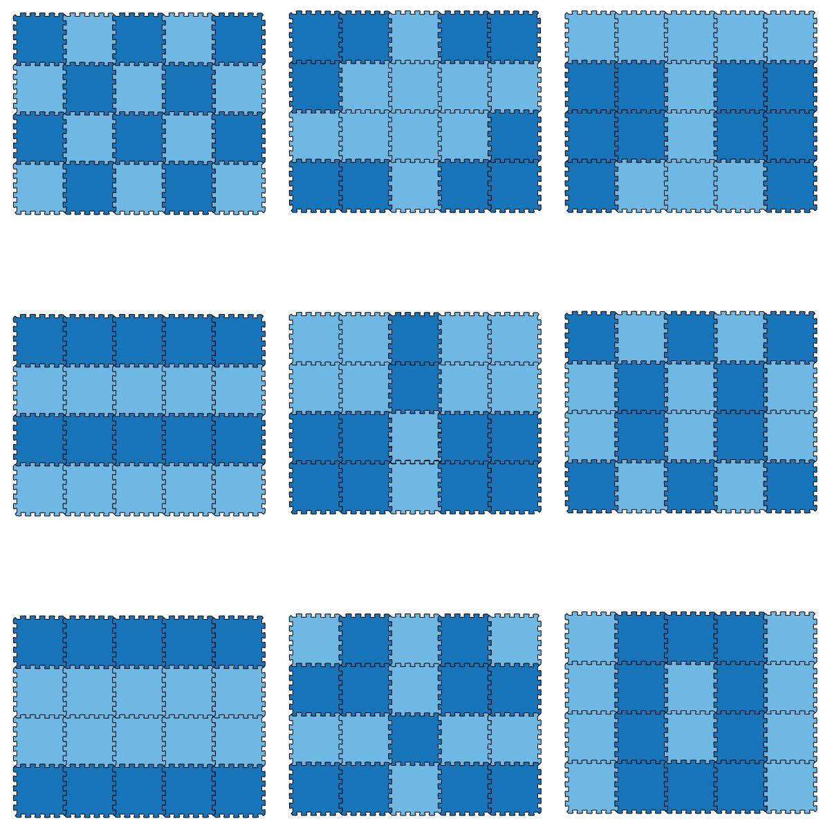 SPIELMATTE ab Null - 180/90/1 cm Puzzlematte Blau - Blau, Kunststoff (30/30cm) - Littletom