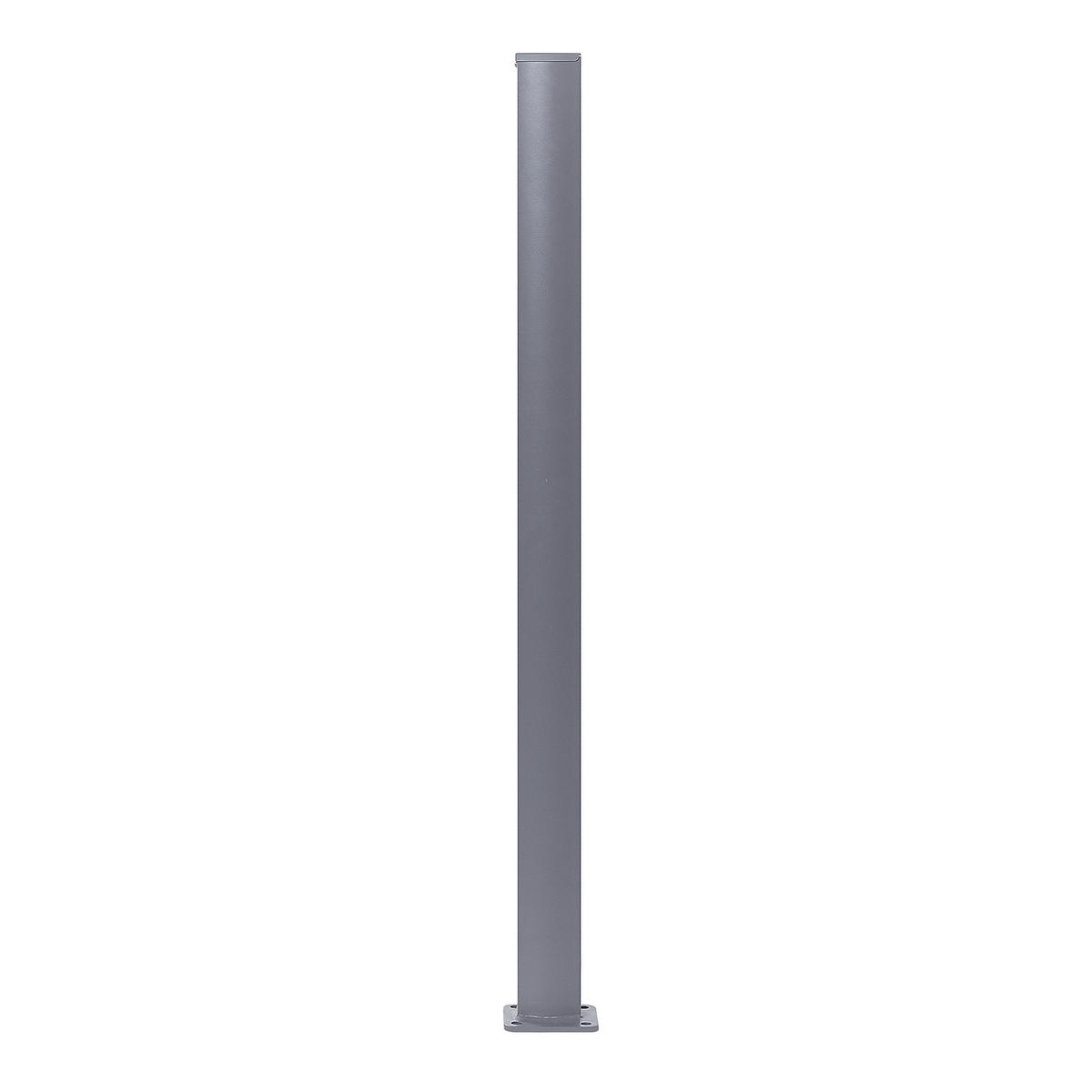 BOČNÍ MARKÝZA grafitově šedá vysunovací 160/300 cm Dorio - stříbrná/grafitová, plast (305/160/9cm) - Beliani