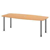 KONFERENZTISCH klein KT22 103/220/74 cm in Buchefarben/Füße in Graphitfarben - Buchefarben/Graphitfarben, Holzwerkstoff (103/220/74cm) - bümö