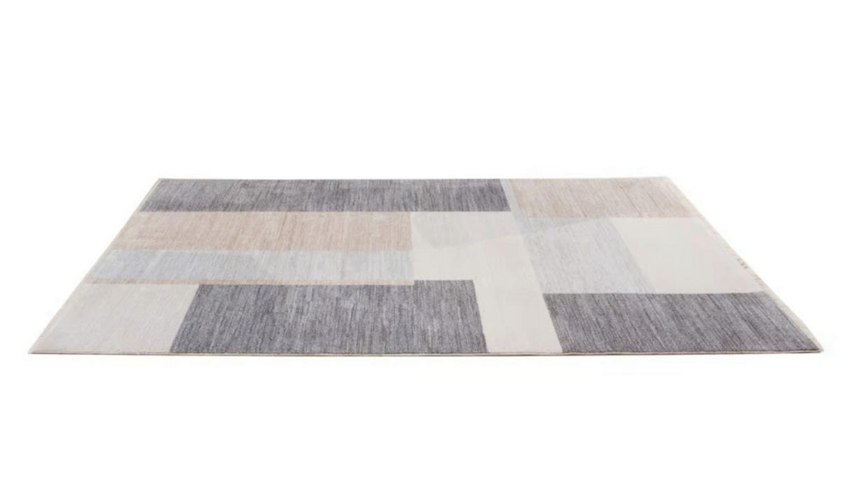 TEPPICH modern Flachgewebe MORY Grau 60 x 120 cm - Grau, Textil (60/120cm) - Novatrend