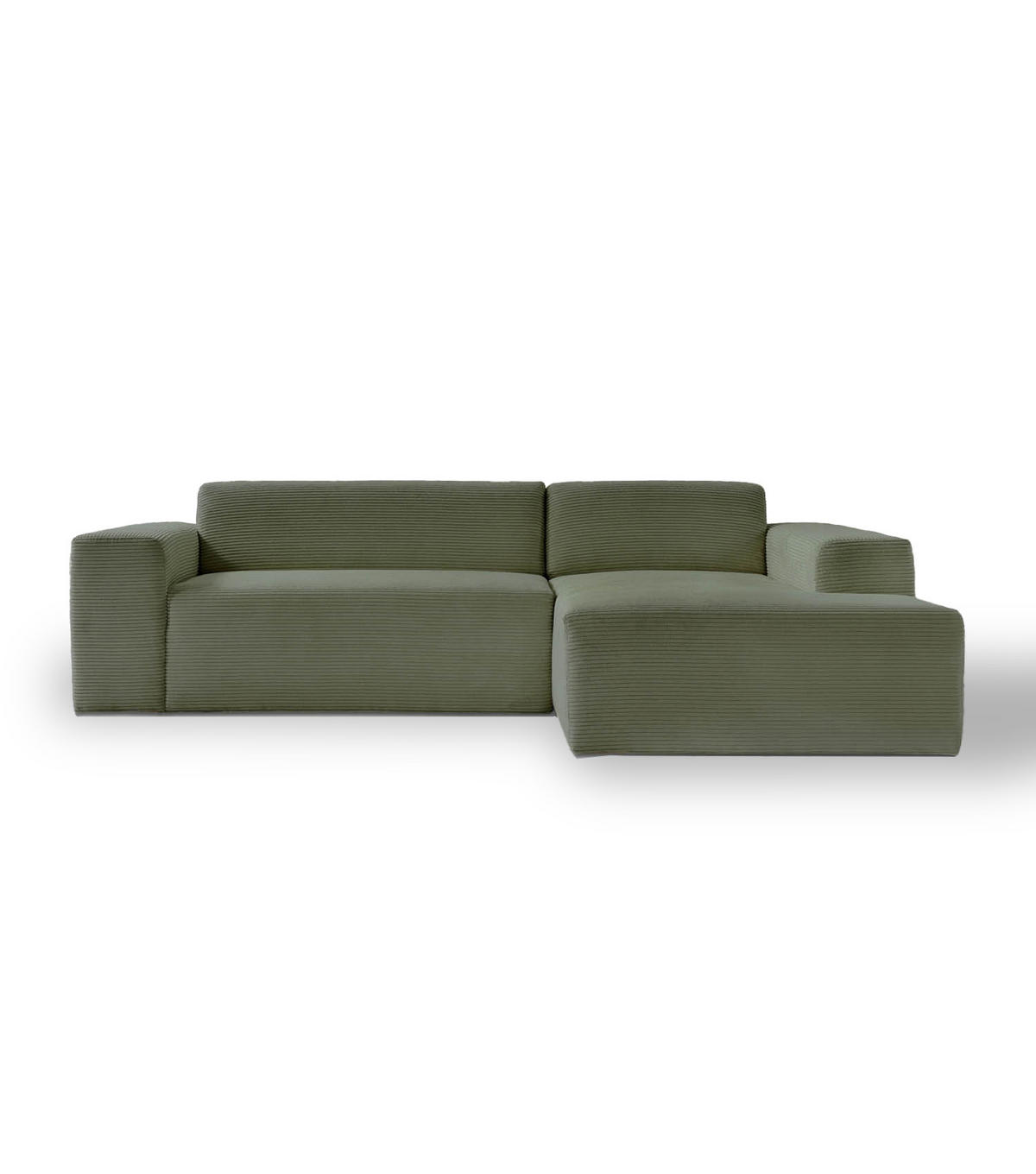 ECKSOFA Die Lässige Recamiere rechts - Mintgrün, Textil (253/188cm) - Mokebo