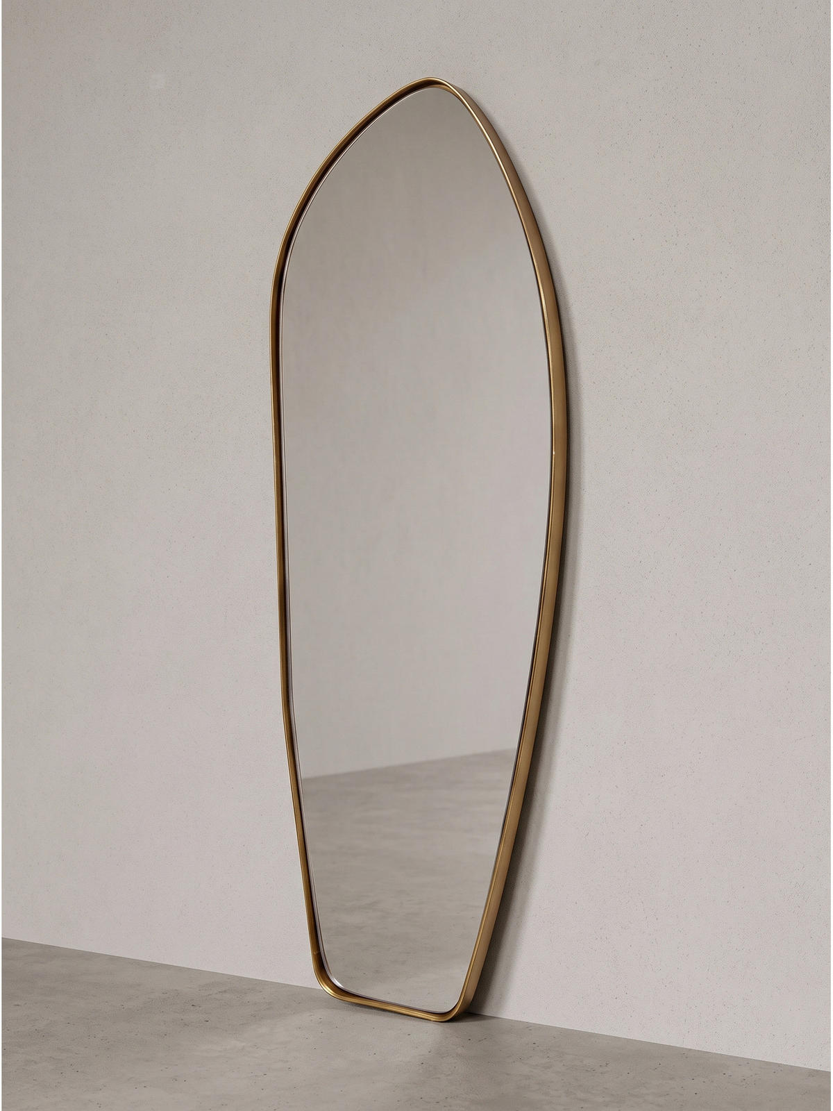 WANDSPIEGEL Asymmetrisch Metall Gold 33x90 cm Modern - Goldfarben, Glas (33/90/3cm) - KADIMA DESIGN