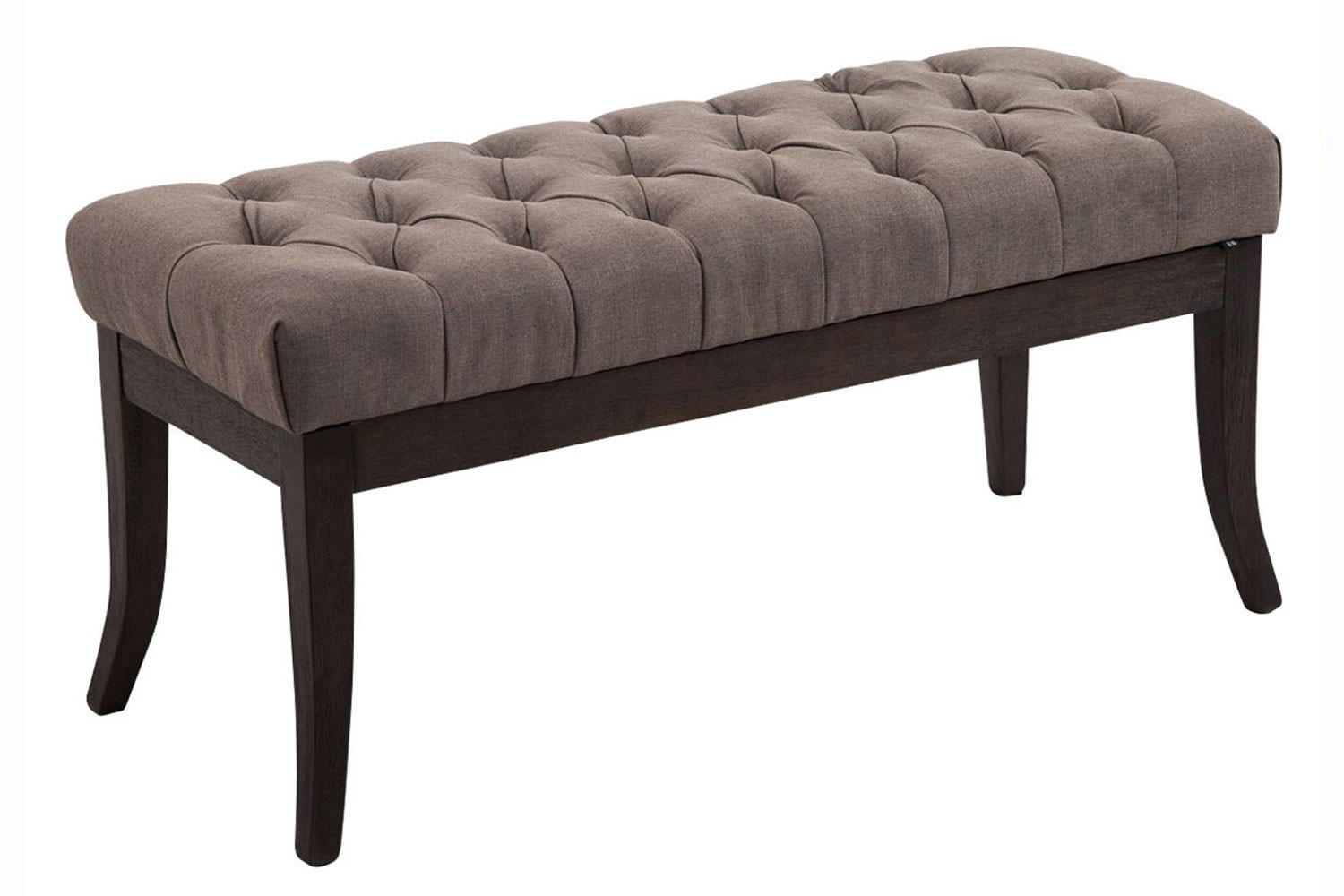 SITZBANK Cannes Stoff Taupe Dunkelbraun - Taupe, Textil (100/46/38cm) - DELUKE