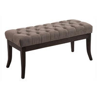 SITZBANK Cannes Stoff Taupe Dunkelbraun - Taupe, Textil (100/46/38cm) - DELUKE