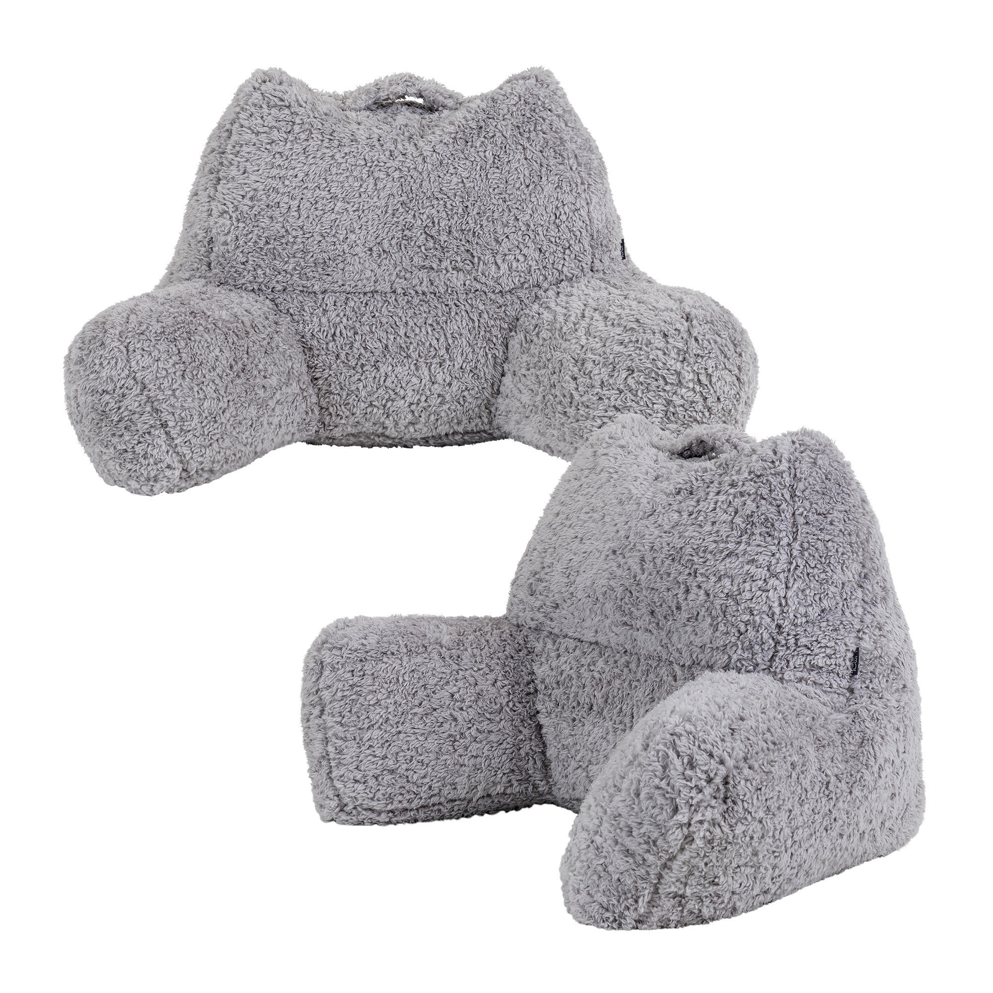 RÜCKENLEHNE Lesekissen Teddybär 2-tlg. - Grau, Textil (74/63cm) - icon