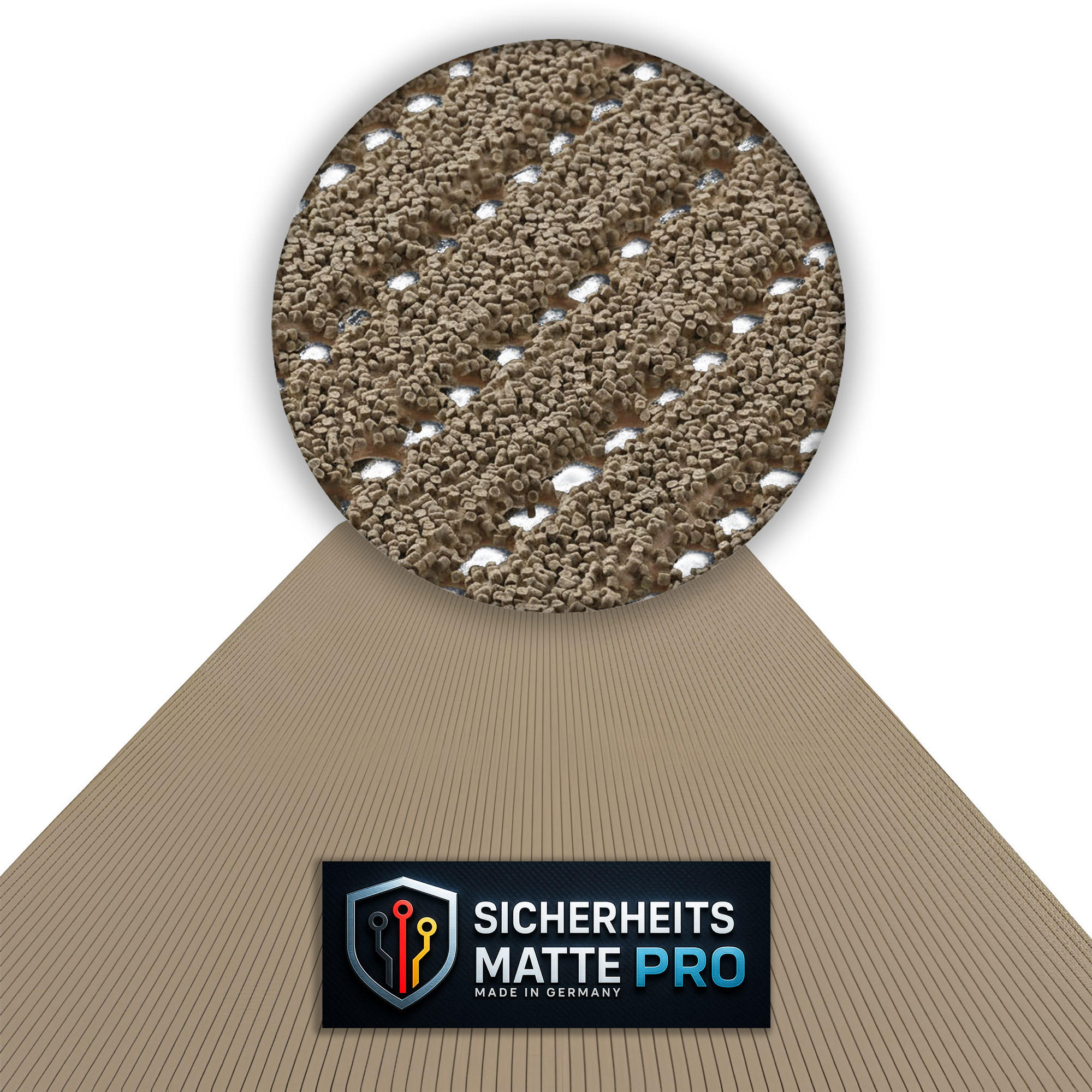 SICHERHEITSMATTE SafeStep PRO Sand 1,20 x 0,50 Meter - Sandfarben, Kunststoff (120/50cm) - Melius Vivere