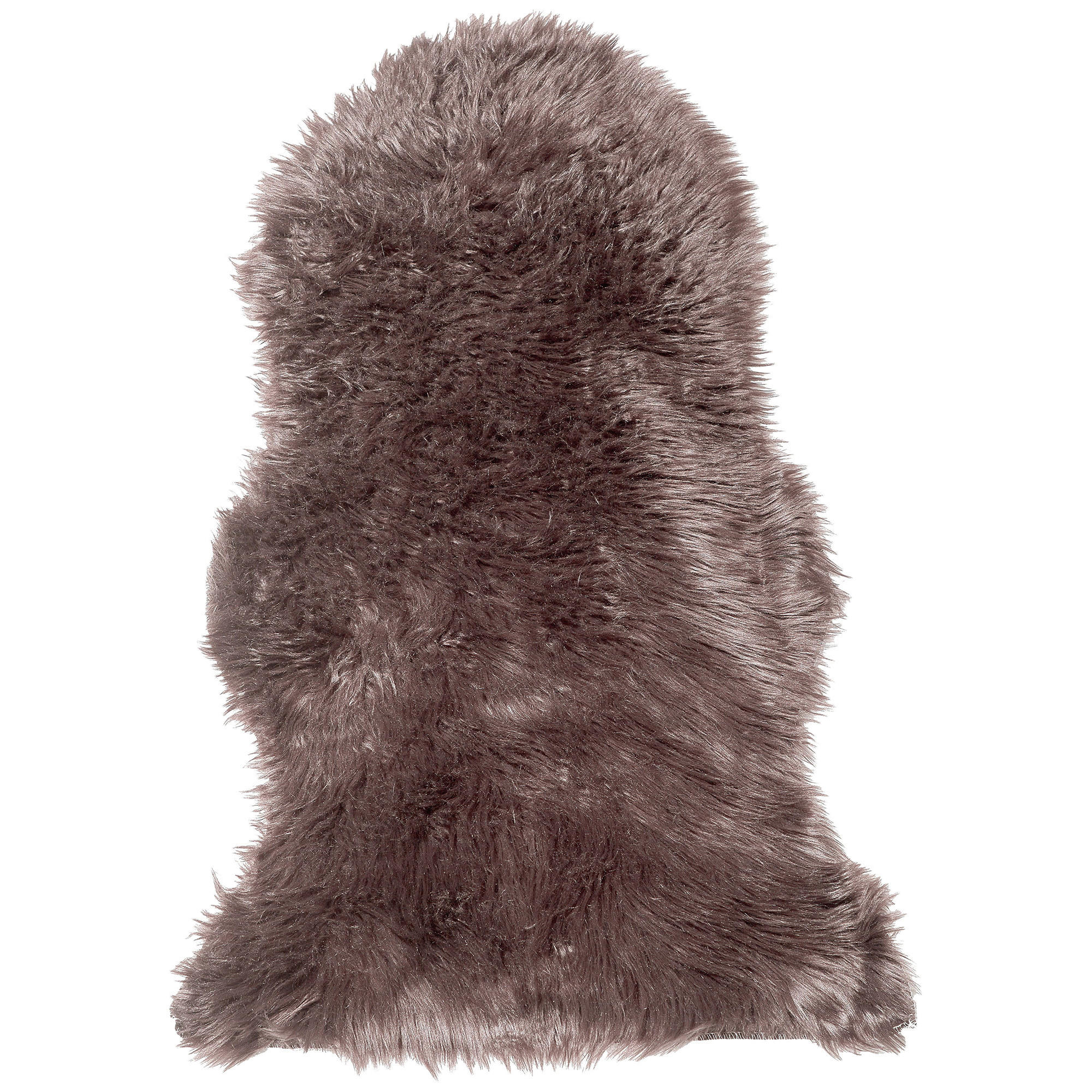 KUNSTFELL-TEPPICH Mungo 90/60 cm - Braun, Kunststoff (63/95cm) - Beliani