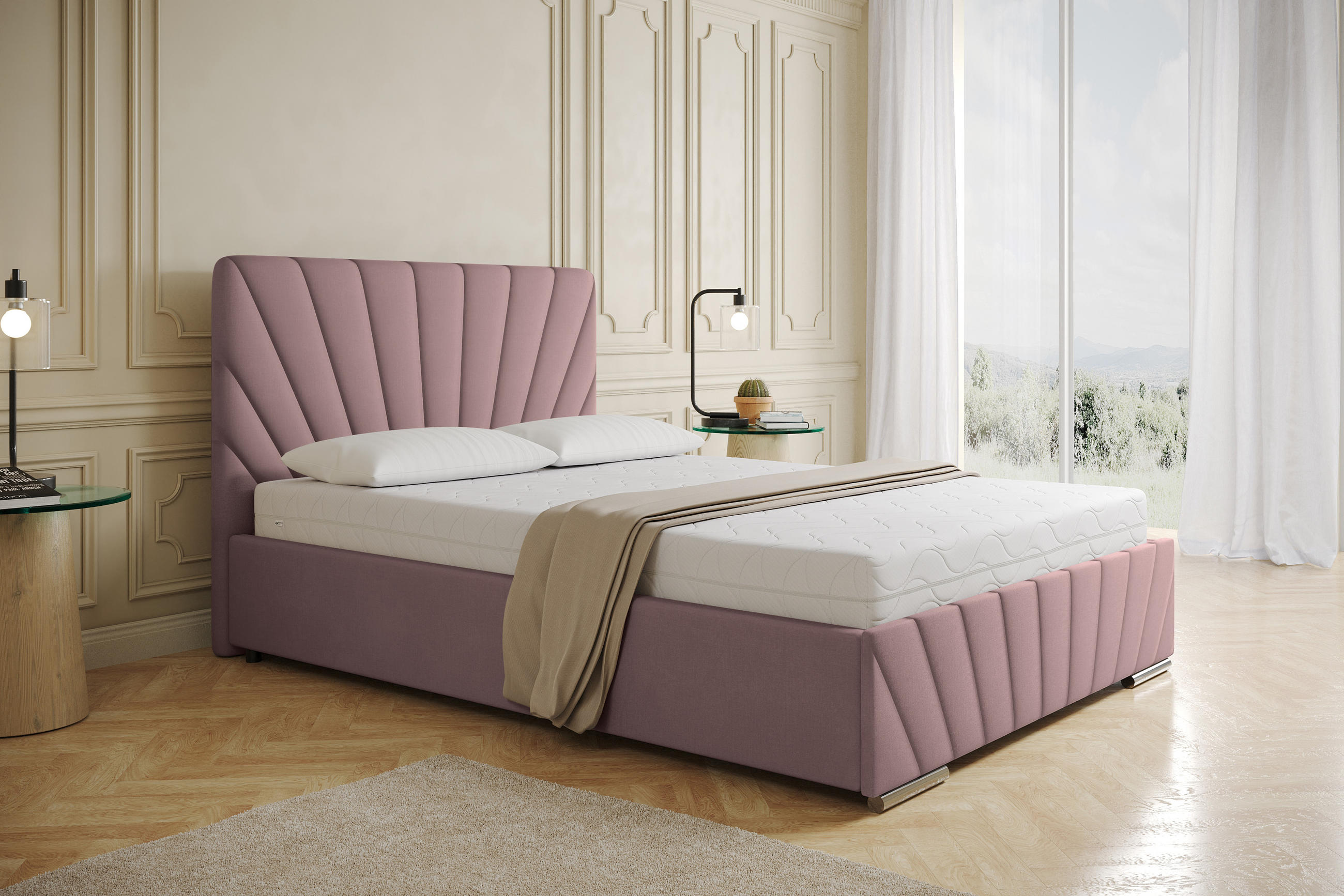 Homesy Polsterbett Rosa 140x200 cm