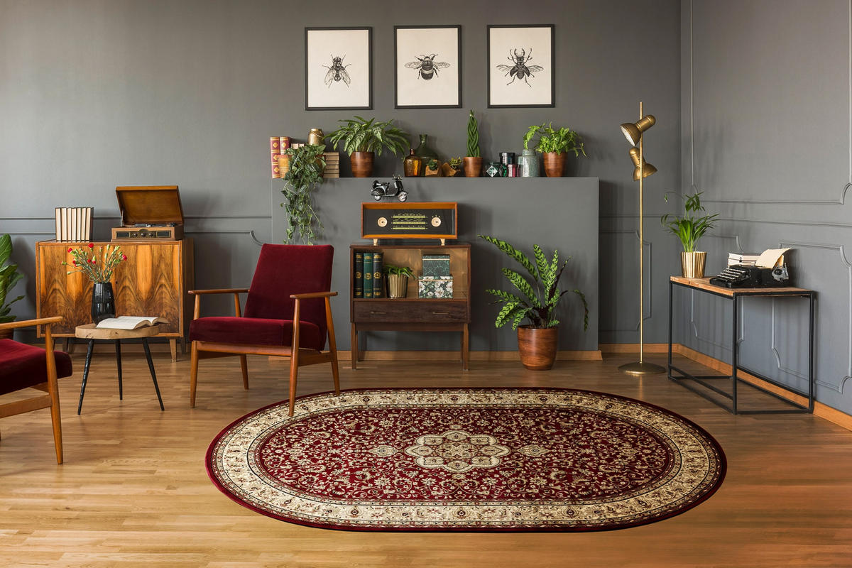 TEPPICH Royal 150/250 cm - Rot, Textil (150/250cm) - rugsX