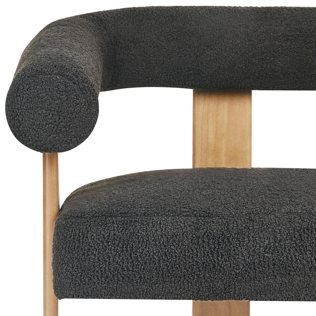 POHOVKA 2-místná Bouclé Černá/Světle hnědá Ilbro - černá, textil (138/76/68cm) - Beliani