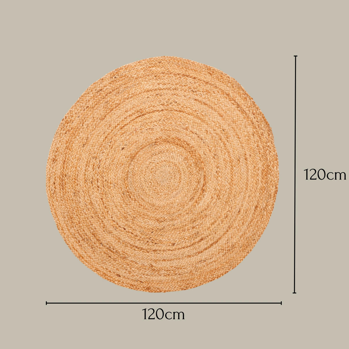 JUTETEPPICH Nitin natur 120/120 cm - Naturfarben, Naturmaterialien (120/120cm) - My-Rug