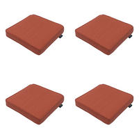 SITZKISSEN Canvas 40/40 cm 4er-Set - Rot, Textil (40/7/40cm) - Madison