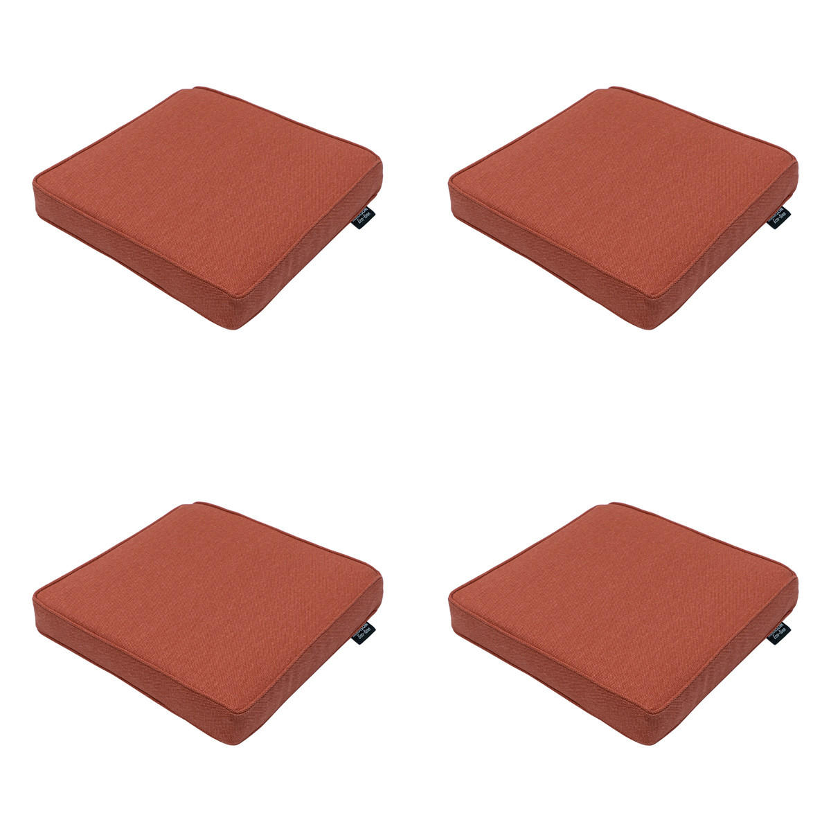 SITZKISSEN Canvas 40/40 cm 4er-Set - Rot, Textil (40/7/40cm) - Madison
