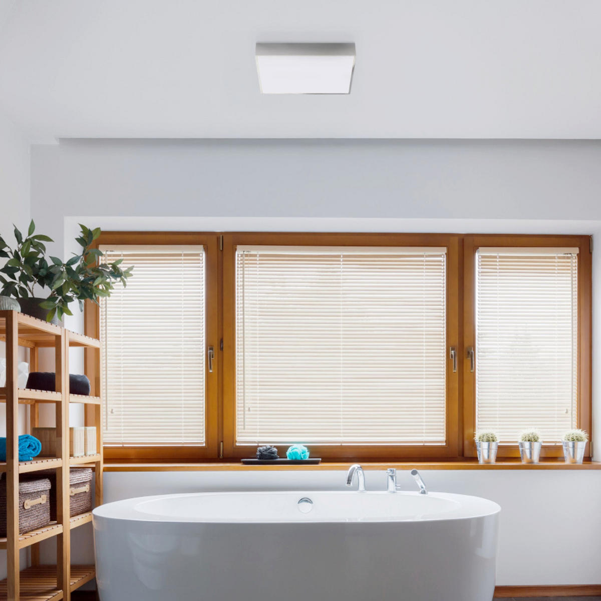 DECKENLEUCHTE MERANO LED 35 Chrom 24 W IP44 - Chromfarben, Metall (35/35/6cm) - Rendl