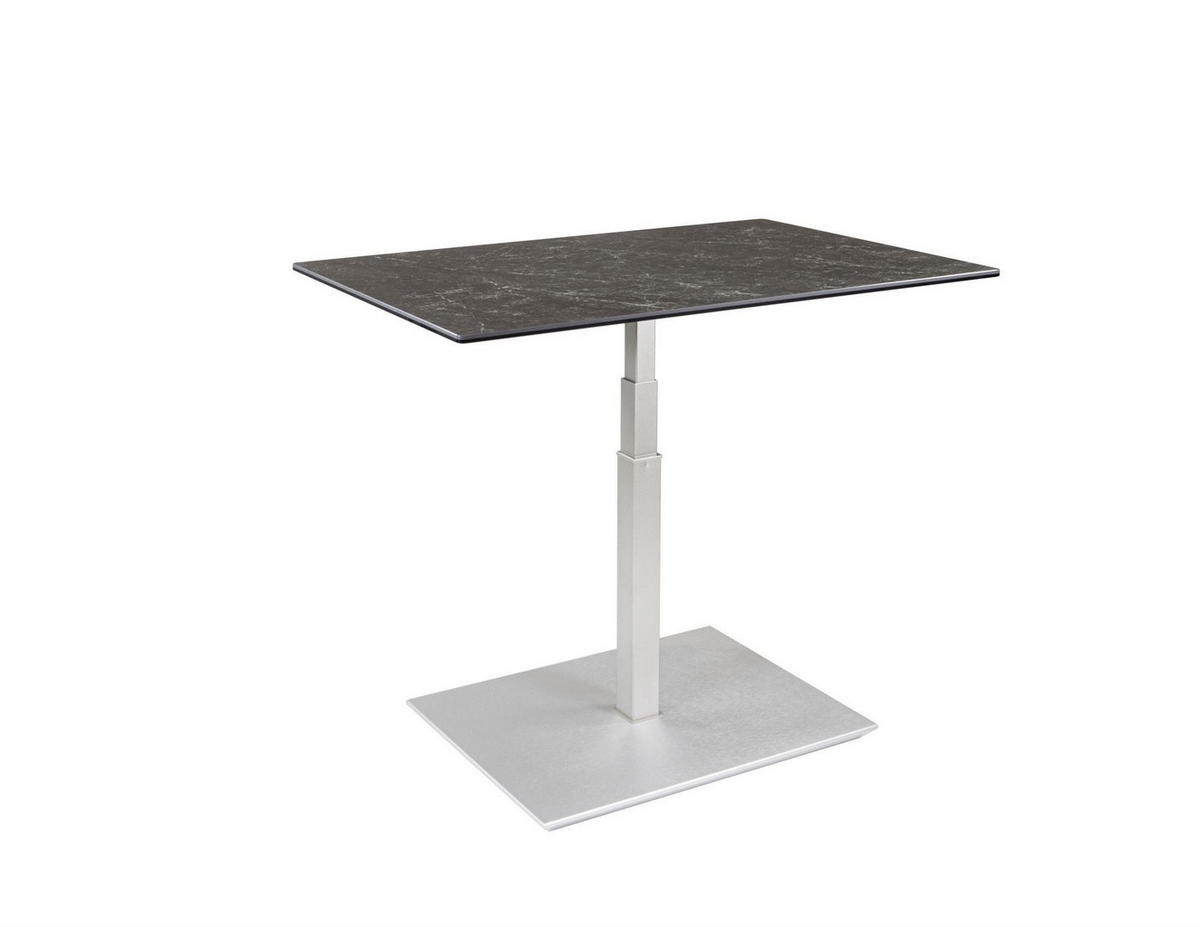 FUNKTIONSTISCH Cayla 90x60x47 höhenverstellbar Perlsilber/Keramik - Grau, Keramik (90/60/47cm) - 58aufmkessel