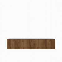 LOWBOARD VAREN 200/41/40 cm, Hängender TV-Schrank Weiß / Eichefarben - Eichefarben/Braun, Holzwerkstoff (200/41/40cm) - MASSENO