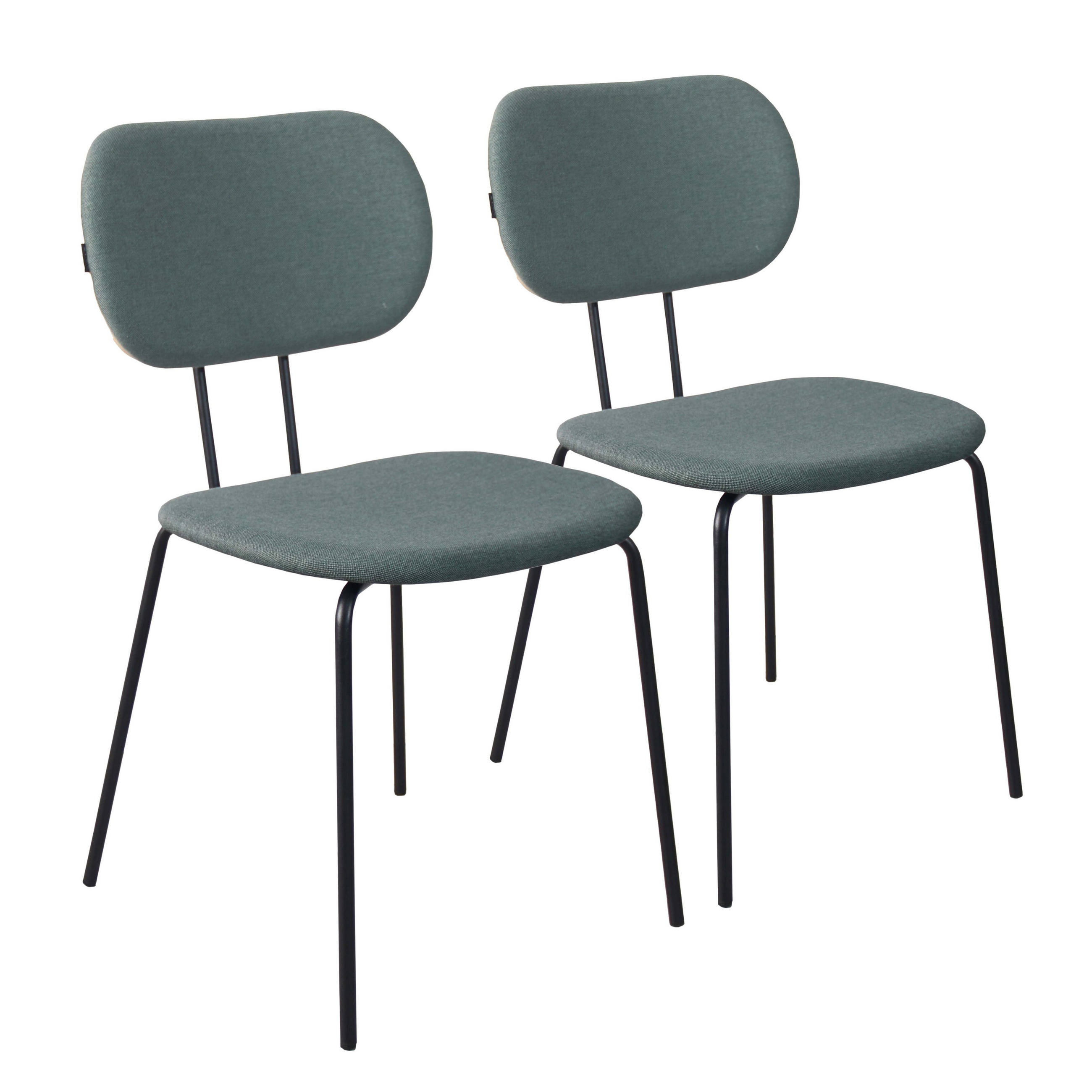 STÜHLE 2-tlg., Grün - Grün, Holz (47/83/50cm) - Oviala