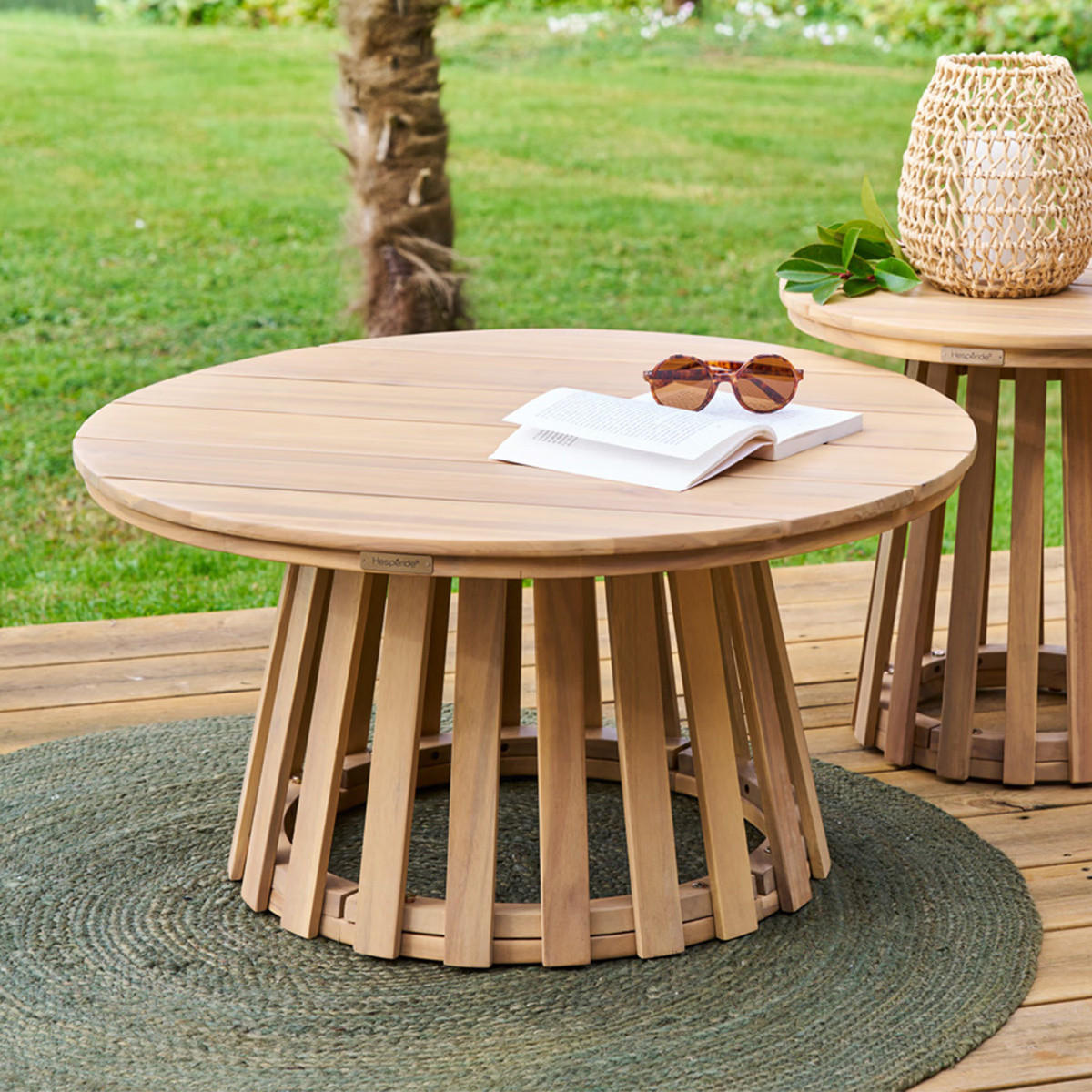 GARTENTISCH Akazienholz Ø 80 cm Osuna - Braun, Holz (80/80/40cm)