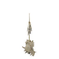 AUFHÄNGER MUSCHEL (2ER SET) - Naturfarben, Holz (16/12/22cm) - J-Line