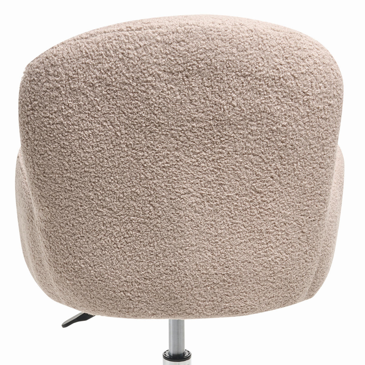 SCHREIBTISCHSTUHL Beige Priddy - Beige/Silberfarben, Textil (60/91/60cm) - Beliani
