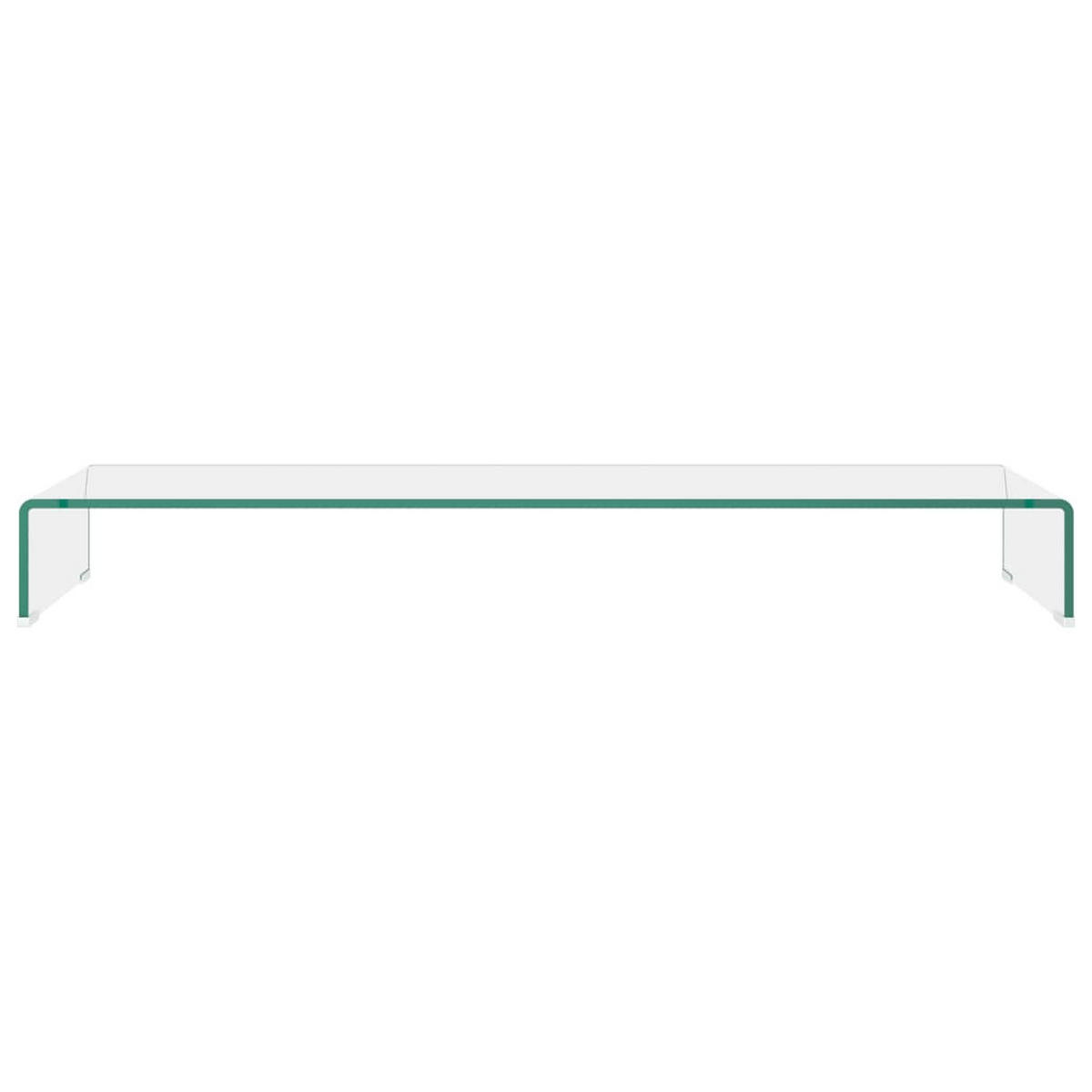 TV-TISCH/BILDSCHIRMERHÖHUNG Glas Transparent 110/30/13 Cm - Klar, Glas (30/110/13cm) - vidaXL