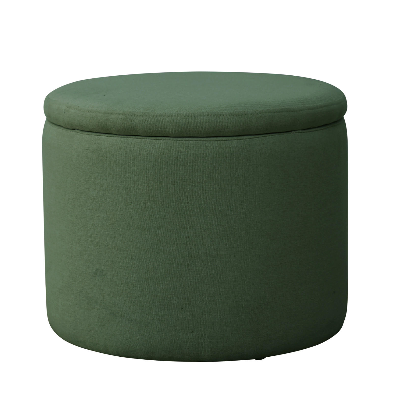 HOCKER AMBER Dunkelgrün - Dunkelgrün, Textil (44/35/44cm) - SVITA