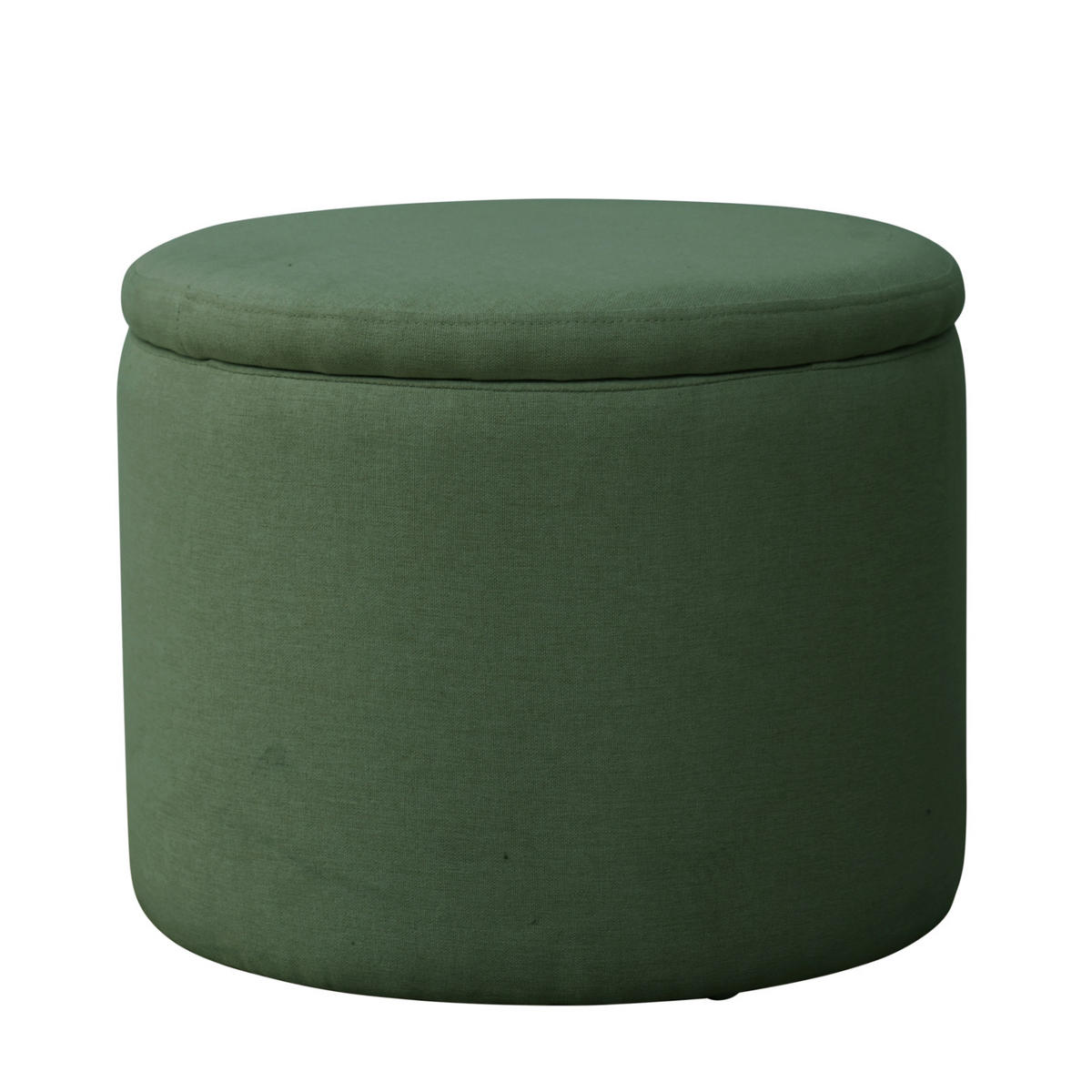 HOCKER AMBER Dunkelgrün - Dunkelgrün, Textil (44/35/44cm) - SVITA