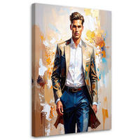 LEINWANDBILD Menschen & Charaktere 20x30cm - Beige, Textil (20/30cm) - Feeby