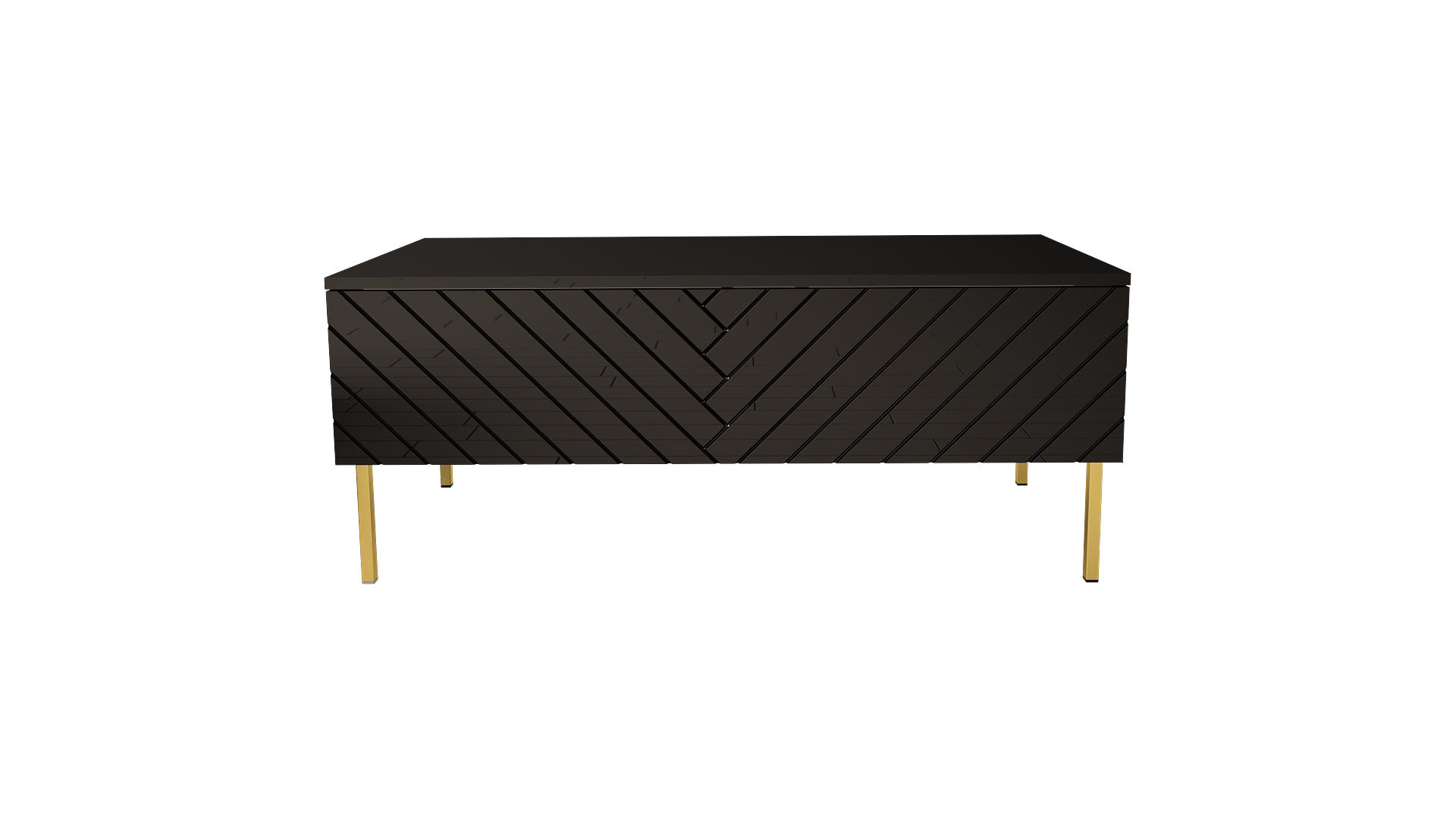 AKL Furniture Couchtisch Schwarz 55x49x120 cm