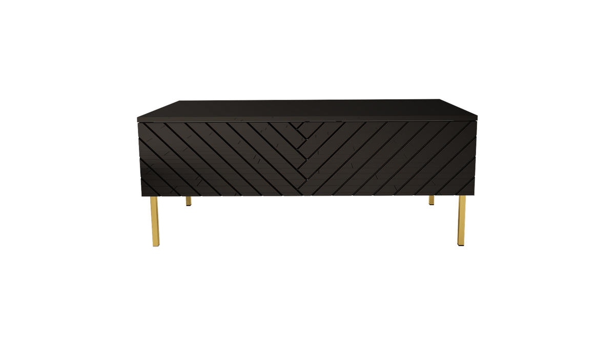 COUCHTISCH Gala Schwarz 120x55x49 - Schwarz, Holzwerkstoff (120/55/49cm) - AKL FURNITURE