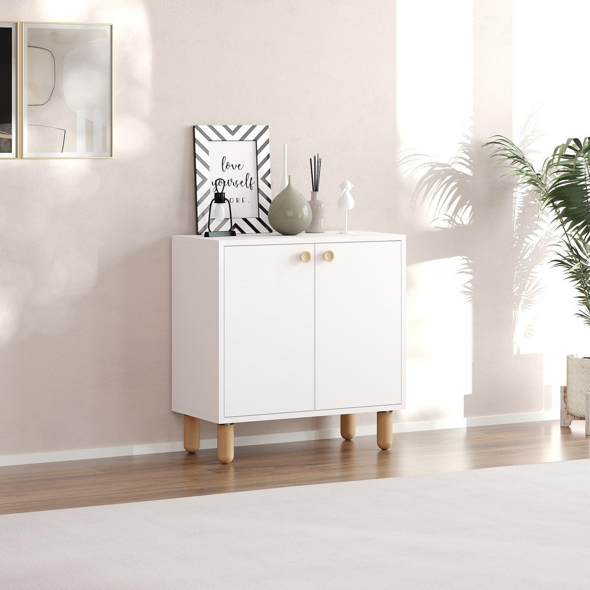 BUFFETSCHRANK lina weiss - Weiß, Holz (36/73/72cm) - Habitat Garten