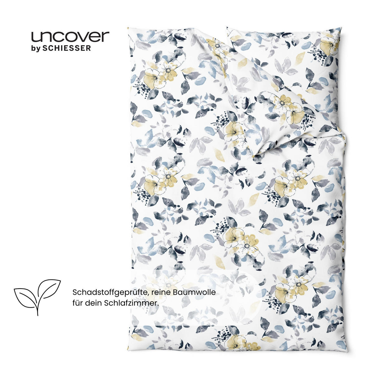 BETTWÄSCHESET Florina - Renforcé - 2-teilig - 135 x 200 cm - Weiß - Weiß, Textil (135/200cm) - Uncover by Schiesser