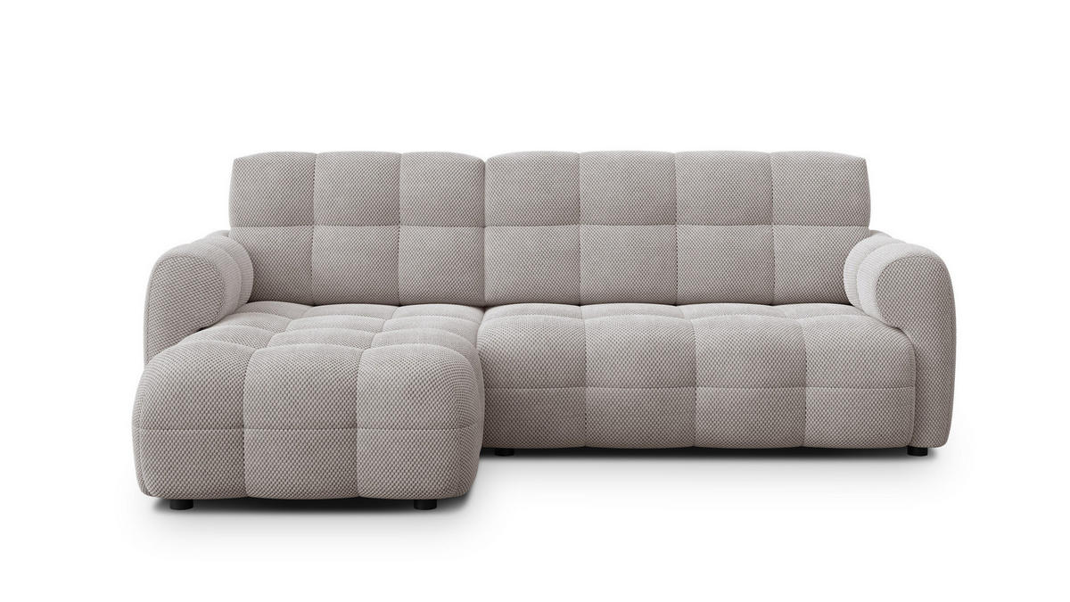 ECKSOFA MELLOW 3-Sitzer, beige - Beige/Schwarz, Holz/Textil (232/156cm) - Courtois Laville