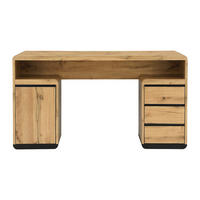SCHREIBTISCH - 140 cm x 60 cm - holz - schwarz, naturfarben hell Serguei - Schwarz/Naturfarben, Holz (140/60/76cm) - Vente-Unique