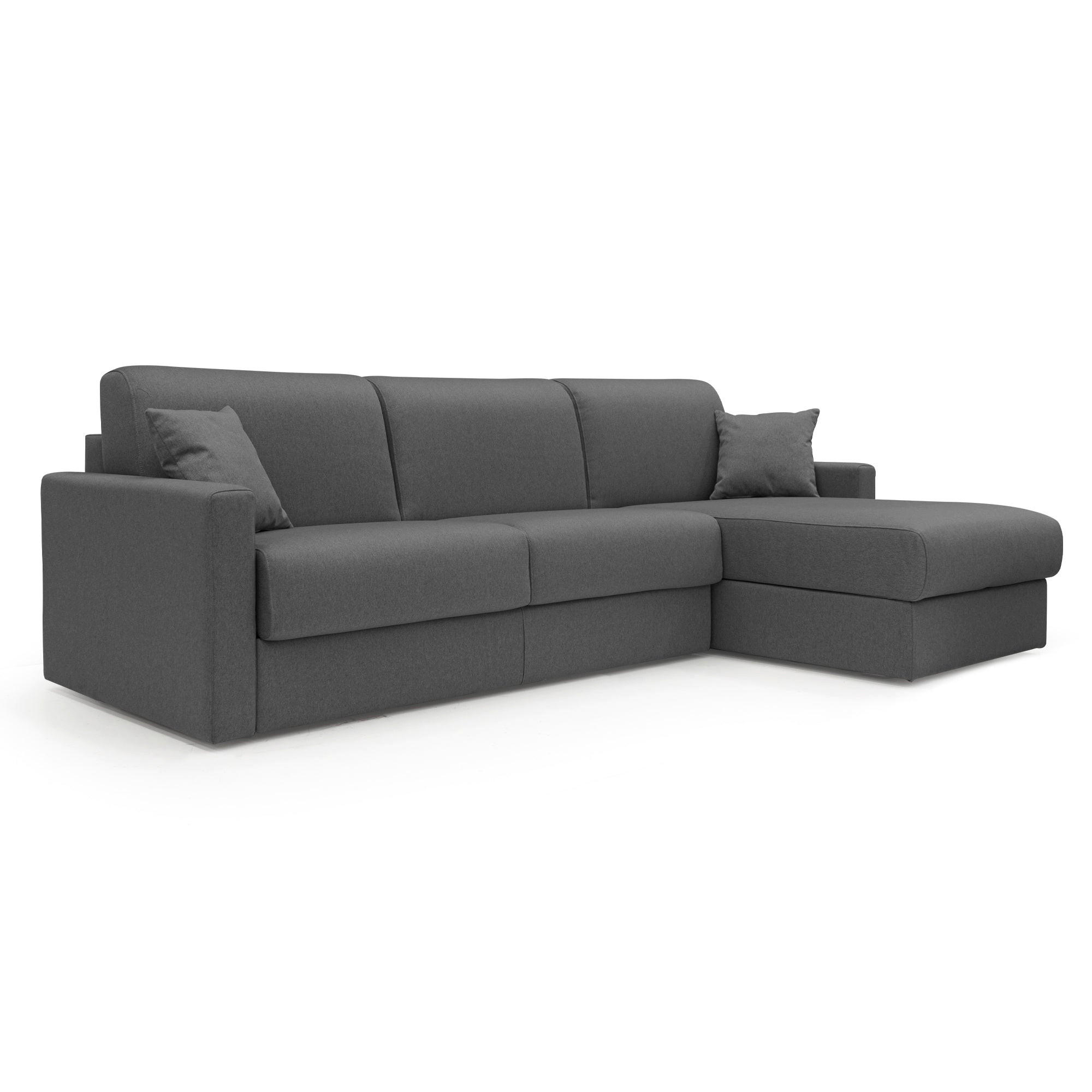 ECKSOFA RECHTS Chris - Anthrazit, Textil (288/96cm) - Divani.store