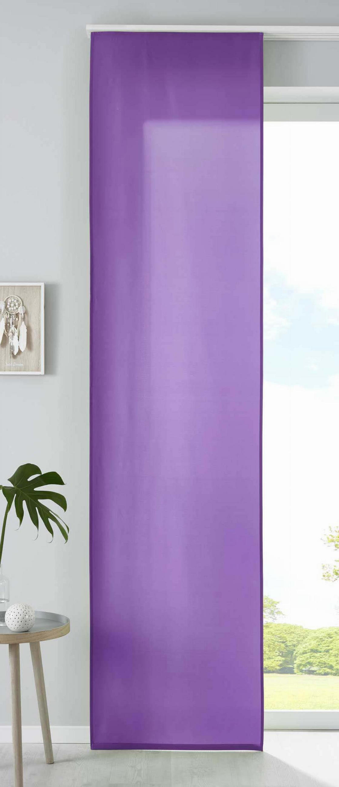 FLÄCHENVORHANG Mikrofaser 245x60 cm Lila - Flieder, Textil (60/245cm)