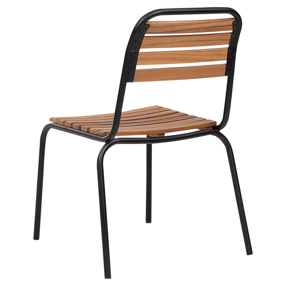 GARTENSTUHL 6er Set Heller Holzfarbton Vallese - Hellbraun, Holz (49/84/40cm) - Beliani