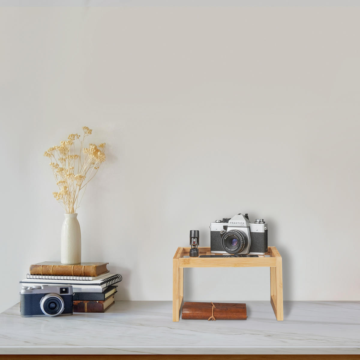 SCHRANKEINSATZ - Hellbraun, Holz (24.5/14/24.5cm) - Relaxdays