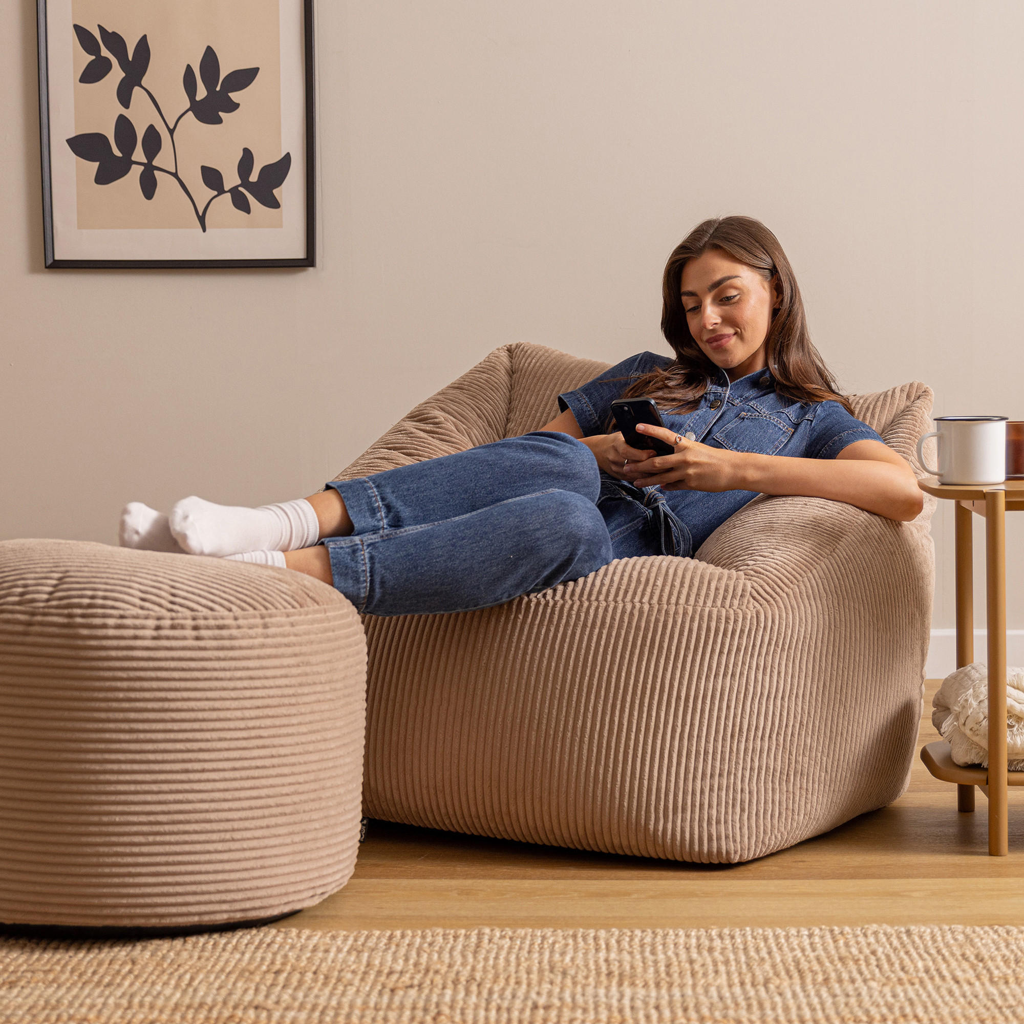 Thumbnail - icon Sitzsack, Mokka, Textil, 340 L, 1-Sitzer, Freiform, 97x73x84 cm, Hergestellt in Deutschland, Oeko-Tex® Standard 100...