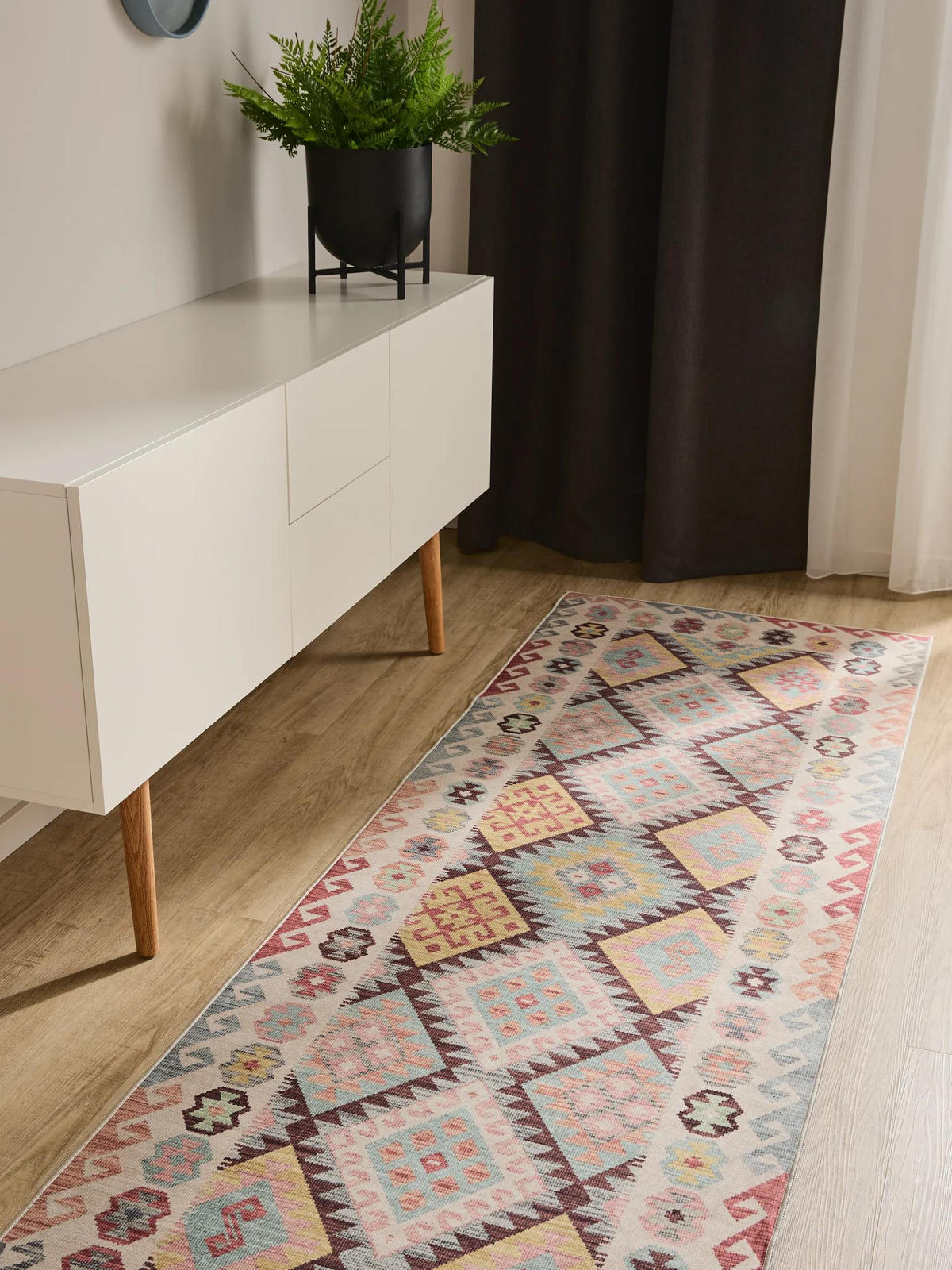 LÄUFER George waschbar Multicolor 80/240 cm - Multicolor, Kunststoff (80/240cm) - benuta