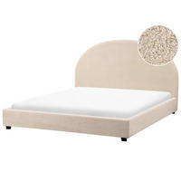 BETT mit Lattenrost 160/200 cm Beige Vaucluse - Beige, Textil (160/200cm) - Beliani