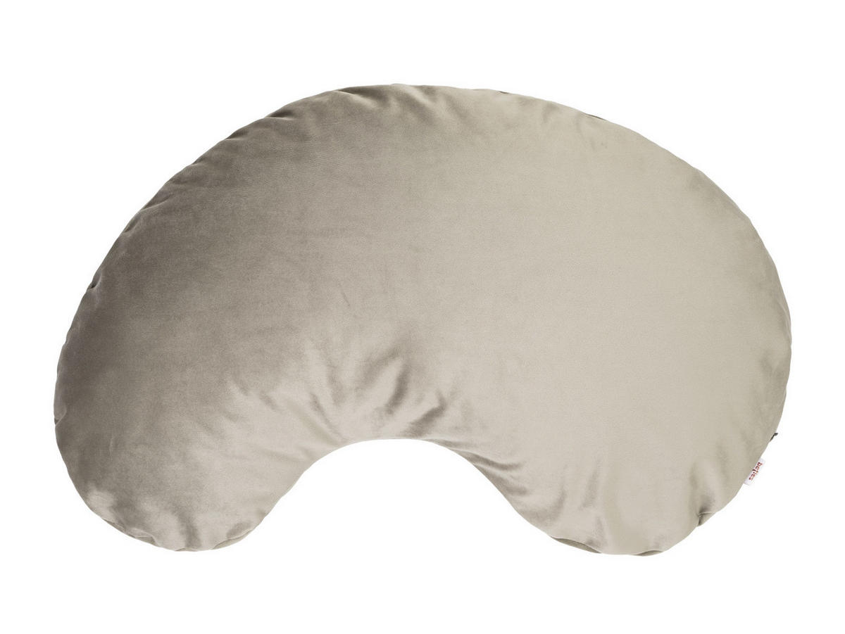 XL-KISSEN-BOHNE Samt&Sonders taupe 70/45 cm - Taupe, Textil (45/70cm) - beties Heimtextil