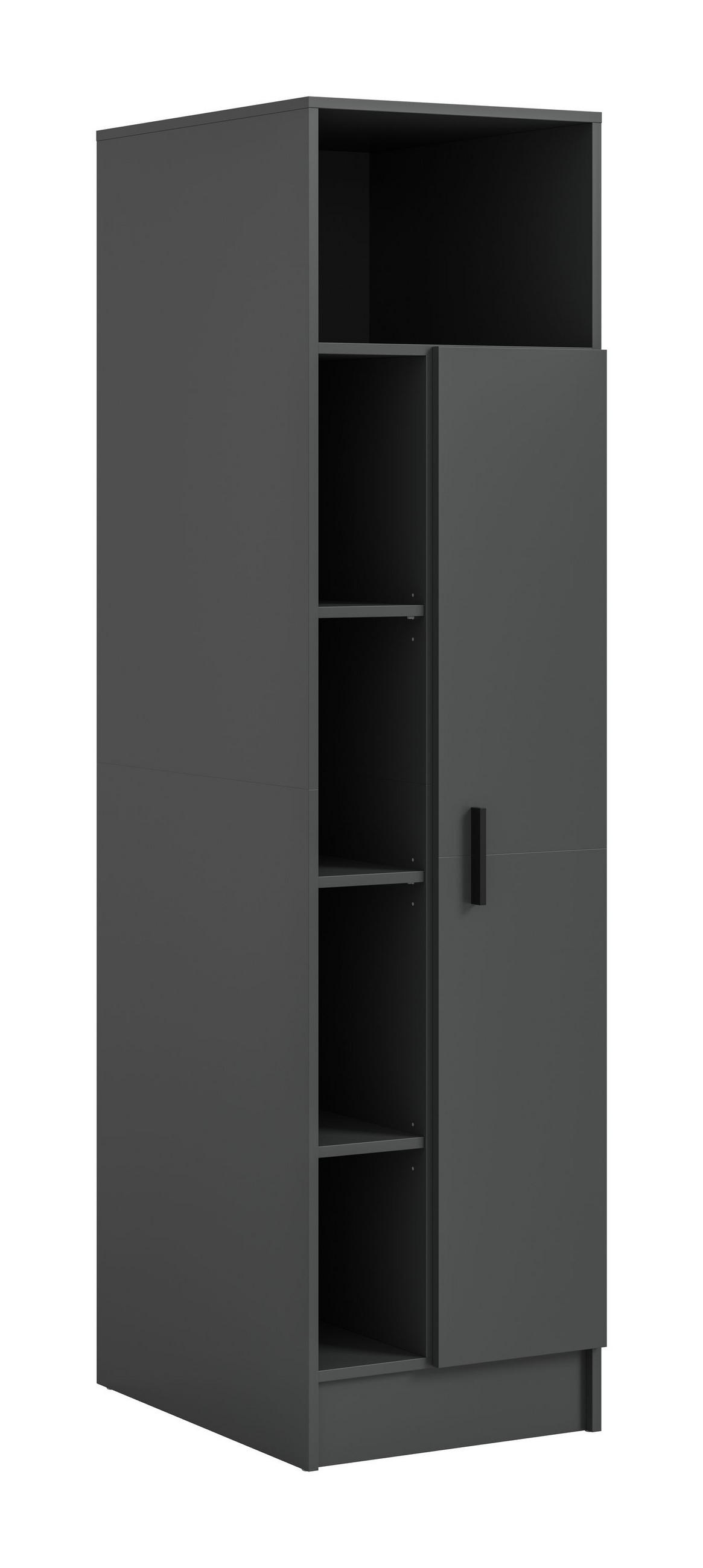 UNIVERSALSCHRANK FREE (B/H/T: ca. 50/195/68 cm) in anthrazit/anthrazit - Anthrazit, Holzwerkstoff (50/195/68cm)