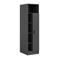 UNIVERSALSCHRANK FREE (B/H/T: ca. 50/195/68 cm) in anthrazit/anthrazit - Anthrazit, Holzwerkstoff (50/195/68cm)