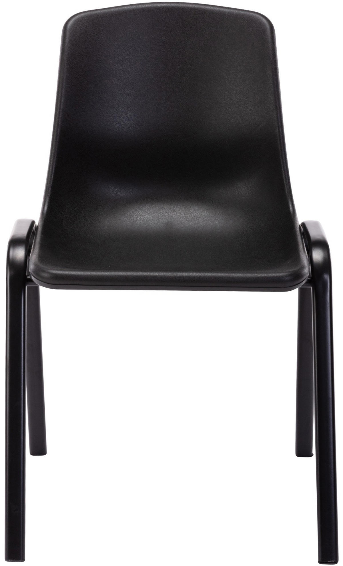 STAPELSTUHL Kunststoff schwarz - Schwarz, Kunststoff/Metall (47/76/52cm) - CLP