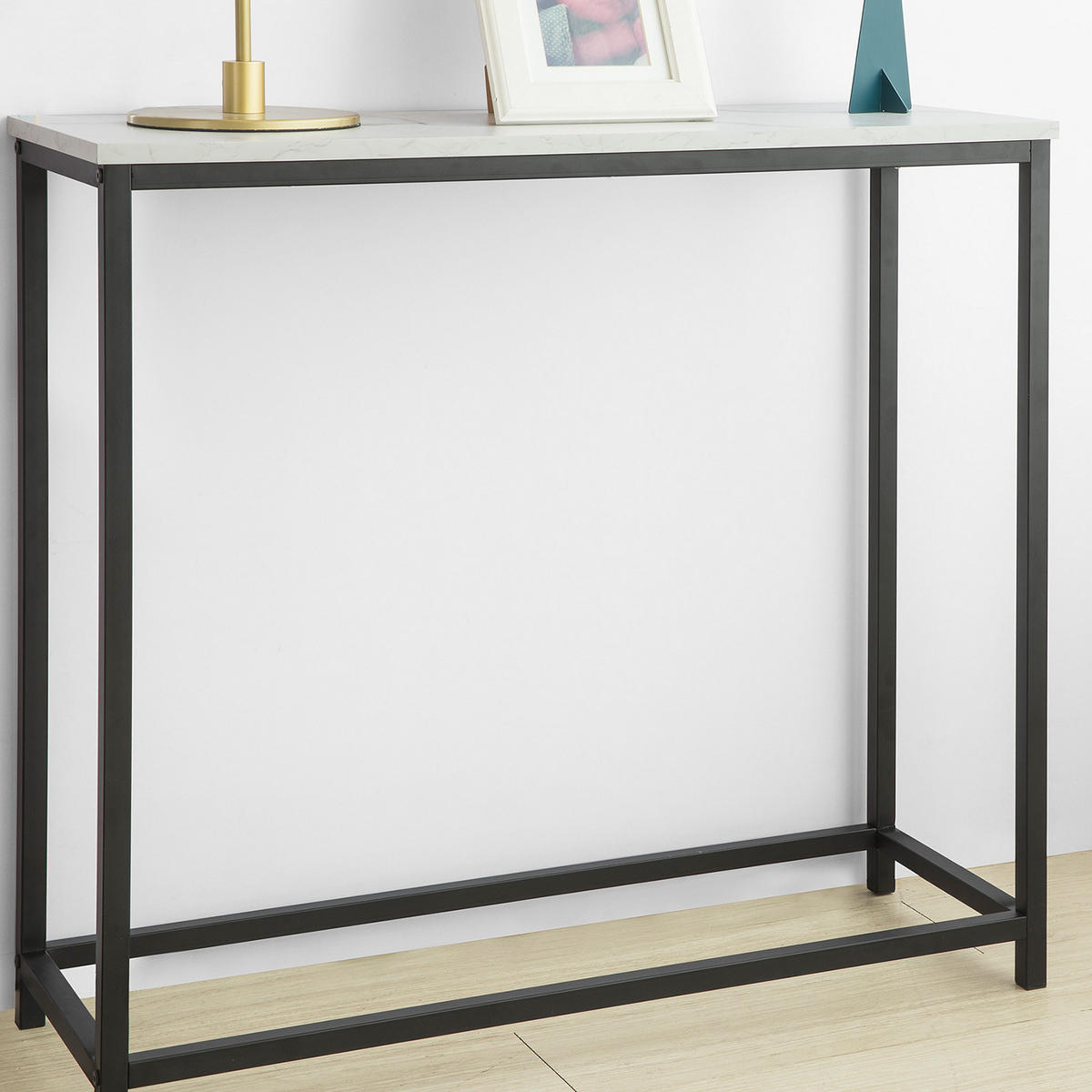 KONSOLENTISCH Schwarz - Schwarz, Holzwerkstoff (30/80/75cm) - SoBuy