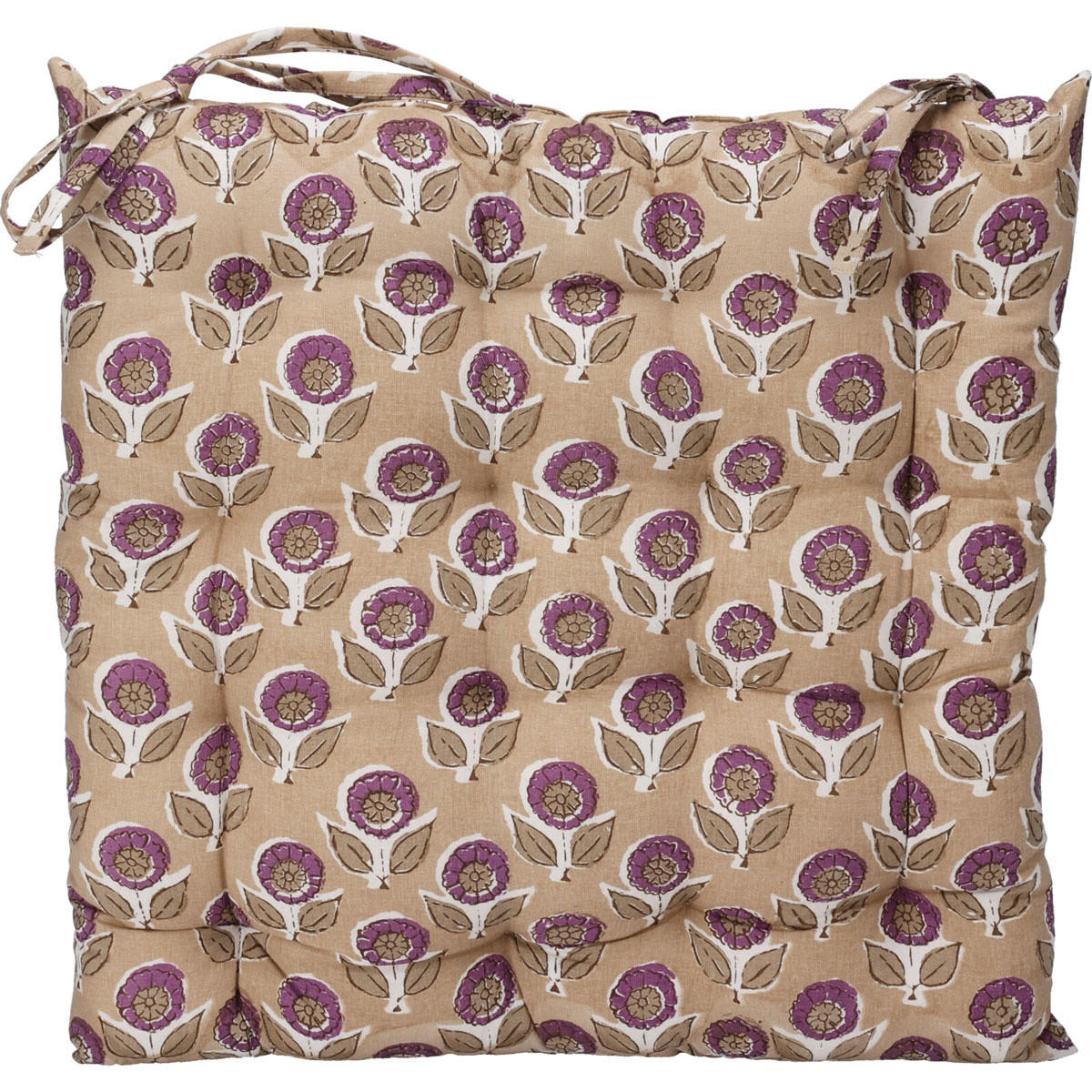 SITZKISSEN Gartenstuhl 40/40 cm - Beige, Naturmaterialien (40cm) - Home Styling Collection