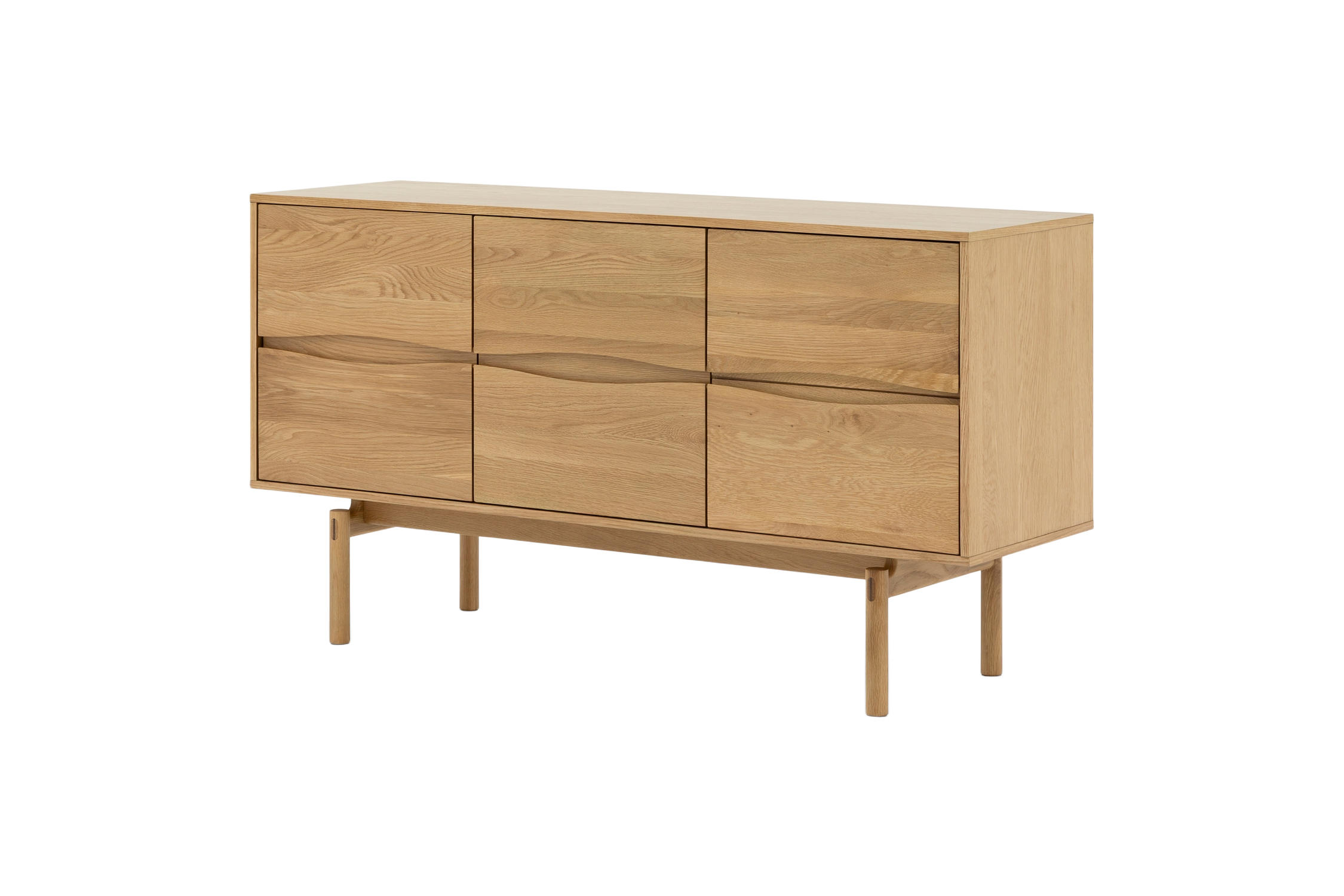 SIDEBOARD Celeste, Natur Massiveiche - Beige, Holz (45/82/150cm) - WOODEK