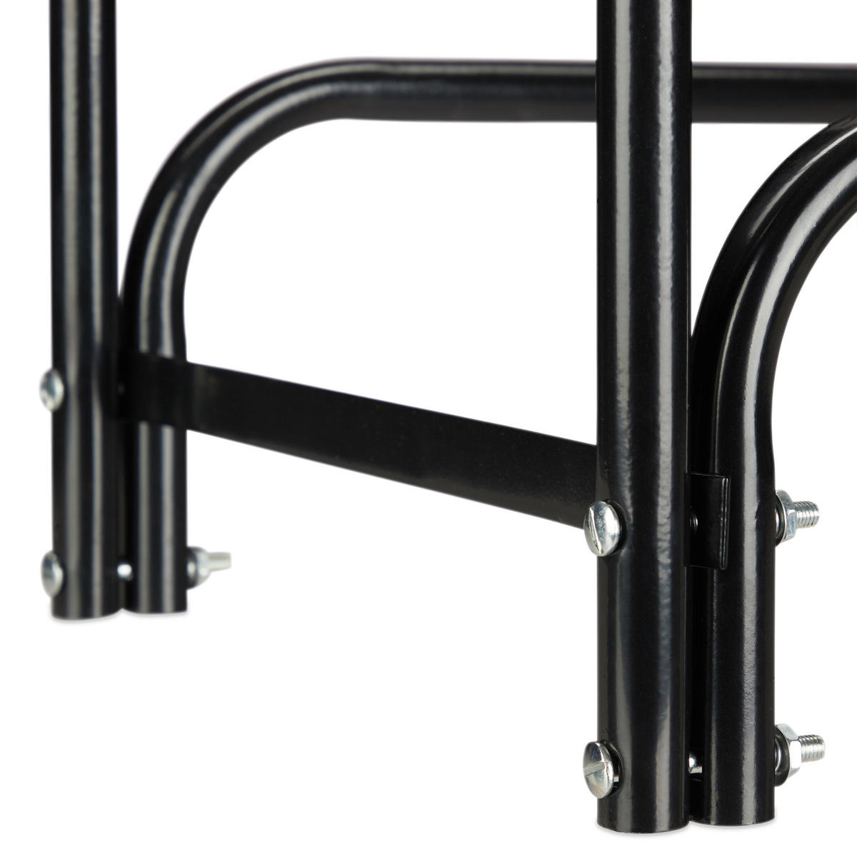 KAMINHOLZREGAL - Schwarz, Metall (370/122/38.5cm) - Relaxdays