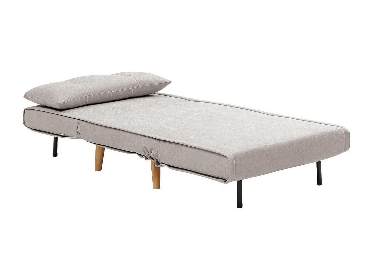 SCHLAFSESSEL - 1 Person - stoff - beige Valerio - Beige, Holz/Textil (90/81/78cm) - Vente-Unique